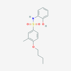 molecular formula C17H21NO4S B273211 4-butoxy-N-(2-hydroxyphenyl)-3-methylbenzenesulfonamide 
