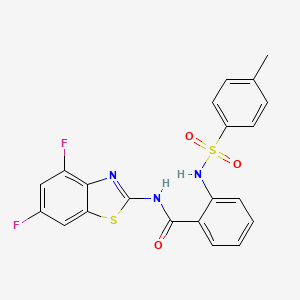 molecular formula C21H15F2N3O3S2 B2732112 N-((2-羟基-1,2,3,4-四氢萘-2-基)甲基)-3,5-二甲氧基苯甲酰胺 CAS No. 907974-26-9