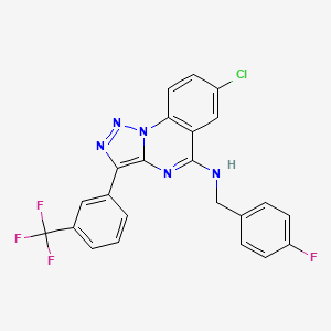 7-chloro-N-(4-fluorobenzyl)-3-[3-(trifluoromethyl)phenyl][1,2,3]triazolo[1,5-a]quinazolin-5-amine