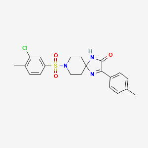 8-(3-chloro-4-methylbenzenesulfonyl)-3-(4-methylphenyl)-1,4,8-triazaspiro[4.5]dec-3-en-2-one