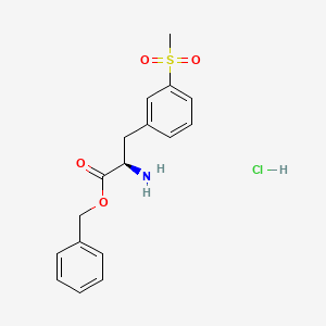 molecular formula C17H20ClNO4S B2732153 (R)-Benzyl 2-amino-3-(3-(methylsulfonyl)phenyl)propanoate hydrochloride CAS No. 2049127-88-8