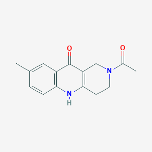 molecular formula C15H16N2O2 B2732160 2-Acetyl-8-methyl-1,3,4,5-tetrahydrobenzo[b][1,6]naphthyridin-10-one CAS No. 1986367-48-9