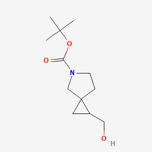 molecular formula C12H21NO3 B2732164 叔丁基 1-(羟甲基)-5-氮杂螺[2.4]庚烷-5-羧酸酯 CAS No. 1330766-02-3