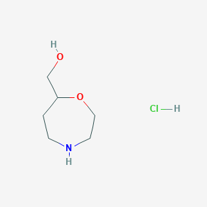 molecular formula C6H14ClNO2 B2732165 (1,4-Oxazepan-7-yl)methanol hydrochloride CAS No. 2230803-00-4