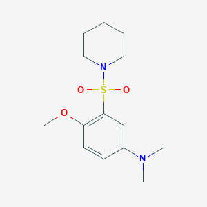 molecular formula C14H22N2O3S B273217 4-methoxy-N,N-dimethyl-3-(1-piperidinylsulfonyl)aniline 