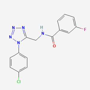 molecular formula C15H11ClFN5O B2732176 N-((1-(4-chlorophenyl)-1H-tetrazol-5-yl)methyl)-3-fluorobenzamide CAS No. 897615-30-4