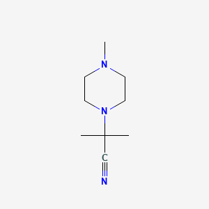 molecular formula C9H17N3 B2732185 2-甲基-2-(4-甲基哌嗪-1-基)丙腈 CAS No. 21404-83-1