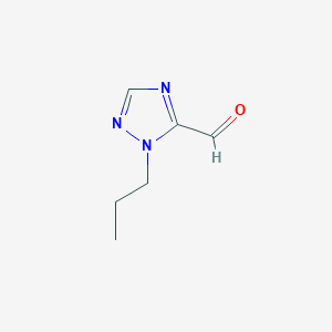 molecular formula C6H9N3O B2732195 1-丙基-1H-1,2,4-三唑-5-甲醛 CAS No. 1379254-16-6