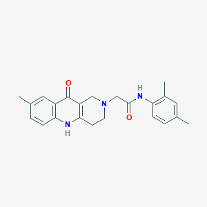 molecular formula C23H25N3O2 B2732202 N-(2,4-dimethylphenyl)-2-(8-methyl-10-oxo-3,4-dihydrobenzo[b][1,6]naphthyridin-2(1H,5H,10H)-yl)acetamide CAS No. 1251634-23-7