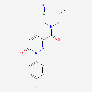 molecular formula C16H15FN4O2 B2732204 N-(cyanomethyl)-1-(4-fluorophenyl)-6-oxo-N-propyl-1,6-dihydropyridazine-3-carboxamide CAS No. 1252414-50-8