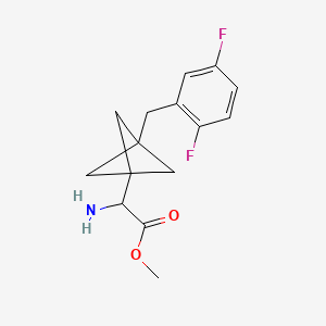 Methyl 2-amino-2-[3-[(2,5-difluorophenyl)methyl]-1-bicyclo[1.1.1]pentanyl]acetate