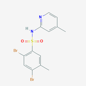 2,4-Dibromo-5-methyl-N-(4-methylpyridin-2-yl)benzenesulfonamide