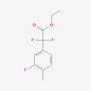 molecular formula C11H11F3O2 B2732228 Ethyl Difluoro-(3-fluoro-4-methylphenyl)acetate CAS No. 1027514-23-3
