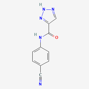 molecular formula C10H7N5O B2732236 N-(4-cyanophenyl)-1H-1,2,3-triazole-5-carboxamide CAS No. 1490114-02-7