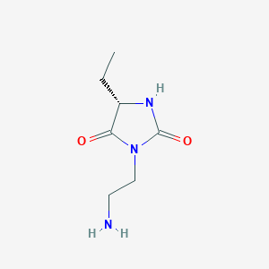 molecular formula C7H13N3O2 B2732248 (5S)-3-(2-Aminoethyl)-5-ethylimidazolidine-2,4-dione CAS No. 2567489-61-4