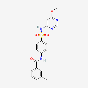 molecular formula C19H18N4O4S B2732249 N-(4-(N-(6-甲氧嘧啶-4-基)磺酰胺基)苯基)-3-甲基苯甲酰胺 CAS No. 303035-44-1