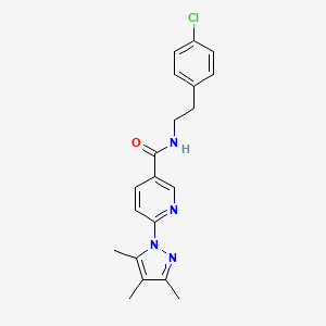 N-(4-chlorophenethyl)-6-(3,4,5-trimethyl-1H-pyrazol-1-yl)nicotinamide