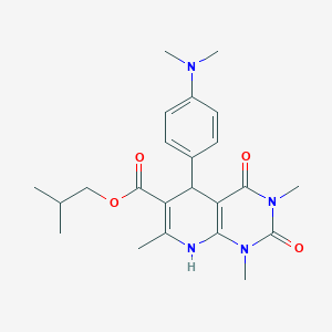 molecular formula C23H30N4O4 B2732254 2-甲基丙基5-[4-(二甲氨基)苯基]-1,3,7-三甲基-2,4-二氧-1,2,3,4,5,8-六氢吡啶并[2,3-d]嘧啶-6-羧酸酯 CAS No. 868144-57-4