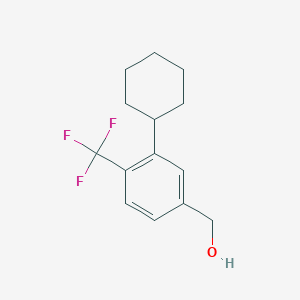 molecular formula C14H17F3O B2732267 [3-环己基-4-(三氟甲基)苯基]甲醇 CAS No. 2375269-87-5