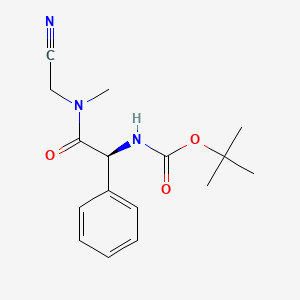 molecular formula C16H21N3O3 B2732275 tert-butyl N-[(S)-[(cyanomethyl)(methyl)carbamoyl](phenyl)methyl]carbamate CAS No. 1333846-16-4