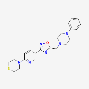 4-(5-{5-[(4-Phenylpiperazin-1-yl)methyl]-1,2,4-oxadiazol-3-yl}pyridin-2-yl)thiomorpholine