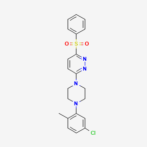 3-(4-(5-Chloro-2-methylphenyl)piperazin-1-yl)-6-(phenylsulfonyl)pyridazine