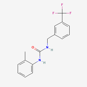 molecular formula C16H15F3N2O B2732286 1-(2-Methylphenyl)-3-((3-(trifluoromethyl)phenyl)methyl)urea CAS No. 951662-20-7