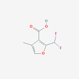 molecular formula C7H6F2O3 B2732288 2-(Difluoromethyl)-4-methylfuran-3-carboxylic acid CAS No. 2384913-61-3