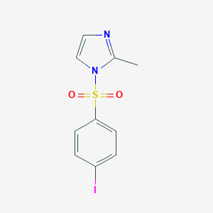 molecular formula C10H9IN2O2S B273231 1-[(4-iodophenyl)sulfonyl]-2-methyl-1H-imidazole 