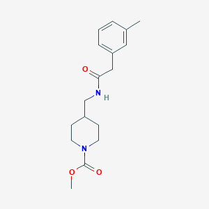 molecular formula C17H24N2O3 B2732313 Methyl 4-((2-(m-tolyl)acetamido)methyl)piperidine-1-carboxylate CAS No. 1235015-17-4