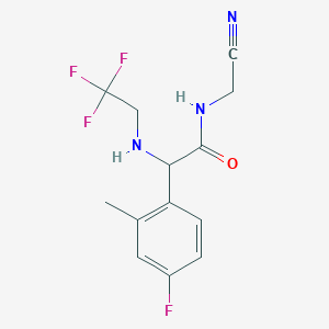 N-(Cyanomethyl)-2-(4-fluoro-2-methylphenyl)-2-(2,2,2-trifluoroethylamino)acetamide