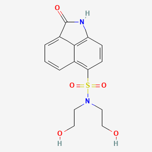 molecular formula C15H16N2O5S B2732327 N,N-双(2-羟乙基)-2-酮-1,2-二氢苯并[cd]吲哌-6-磺酰胺 CAS No. 305374-52-1