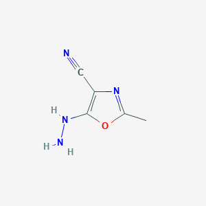 molecular formula C5H6N4O B2732335 5-叠氮基-2-甲基-1,3-噁唑-4-甲腈 CAS No. 36663-19-1