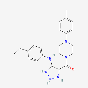 N-(4-ethylphenyl)-4-[4-(4-methylphenyl)piperazine-1-carbonyl]-1H-1,2,3-triazol-5-amine