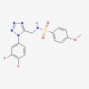 N-((1-(3,4-difluorophenyl)-1H-tetrazol-5-yl)methyl)-4-methoxybenzenesulfonamide
