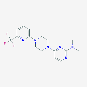 N,N-Dimethyl-4-[4-[6-(trifluoromethyl)pyridin-2-yl]piperazin-1-yl]pyrimidin-2-amine