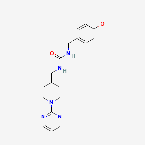 molecular formula C19H25N5O2 B2732352 1-(4-甲氧基苯甲基)-3-((1-(嘧啶-2-基)哌啶-4-基)甲基)脲 CAS No. 1234977-98-0