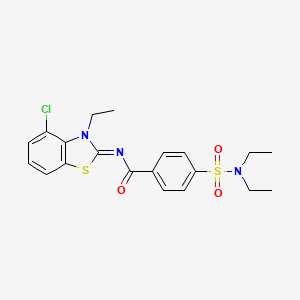 N-(4-chloro-3-ethyl-1,3-benzothiazol-2-ylidene)-4-(diethylsulfamoyl)benzamide