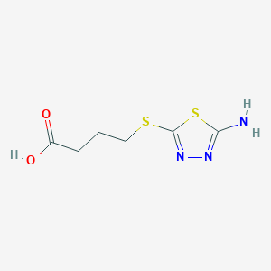 molecular formula C6H9N3O2S2 B2732371 4-[(5-Amino-1,3,4-thiadiazol-2-yl)sulfanyl]butanoic acid CAS No. 82593-10-0
