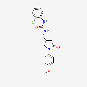 1-(2-Chlorophenyl)-3-((1-(4-ethoxyphenyl)-5-oxopyrrolidin-3-yl)methyl)urea