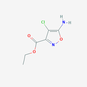 molecular formula C6H7ClN2O3 B2732373 乙酸乙酯-5-氨基-4-氯异噁唑-3-羧酸酯 CAS No. 1521467-36-6