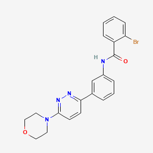molecular formula C21H19BrN4O2 B2732374 2-bromo-N-(3-(6-morpholinopyridazin-3-yl)phenyl)benzamide CAS No. 922634-93-3