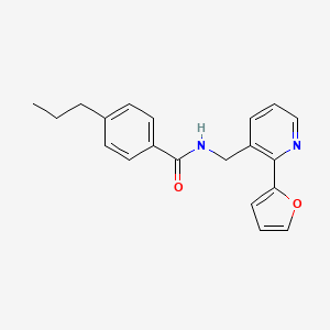 N-((2-(furan-2-yl)pyridin-3-yl)methyl)-4-propylbenzamide