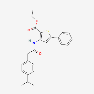 Ethyl 3-(2-(4-isopropylphenyl)acetamido)-5-phenylthiophene-2-carboxylate