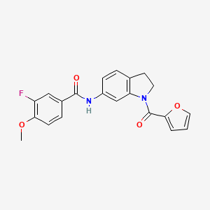 3-fluoro-N-(1-(furan-2-carbonyl)indolin-6-yl)-4-methoxybenzamide
