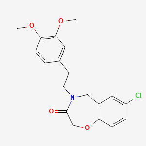 7-chloro-4-[2-(3,4-dimethoxyphenyl)ethyl]-4,5-dihydro-1,4-benzoxazepin-3(2H)-one