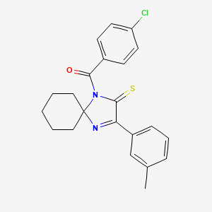 1-(4-Chlorobenzoyl)-3-(3-methylphenyl)-1,4-diazaspiro[4.5]dec-3-ene-2-thione