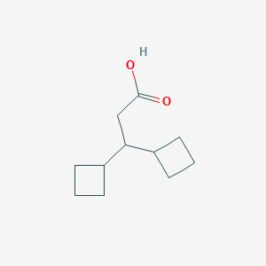 molecular formula C11H18O2 B2732407 3,3-二环丁基丙酸 CAS No. 1541352-26-4