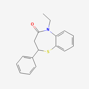 molecular formula C17H17NOS B2732412 5-ethyl-2-phenyl-2,3-dihydrobenzo[b][1,4]thiazepin-4(5H)-one CAS No. 847485-73-8