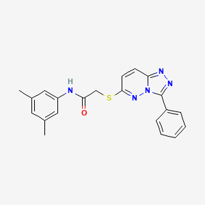 molecular formula C21H19N5OS B2732433 N-(3,5-dimethylphenyl)-2-((3-phenyl-[1,2,4]triazolo[4,3-b]pyridazin-6-yl)thio)acetamide CAS No. 852372-38-4